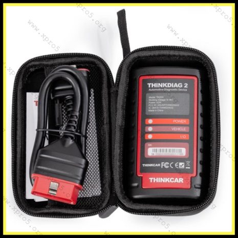Thinkdiag 2 – Professional OBD2 Scanner in Protective Case Thinkdiag 2 diagnostic tool with protective carrying case and OBD2 cable