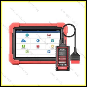Launch XPRO5 8-inch diagnostic tablet with Ediag Plus OBD2 adapter – professional automotive scanner kit