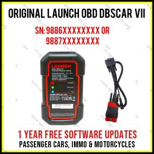 Launch DBScar VII DBSCAR7 OBD2 Scanner and 1 year free updates for passenger cars, immo, motors